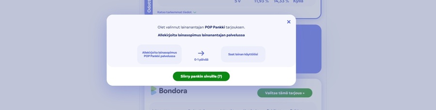 lainasopimuksen hyväksyminen