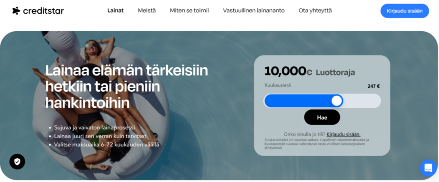 creditstar lainahakemus