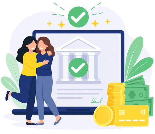 hyväksytty lainahakemus rinnakkaishakijan kanssa