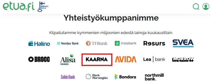 kilpailuta santander etua.fi:llä