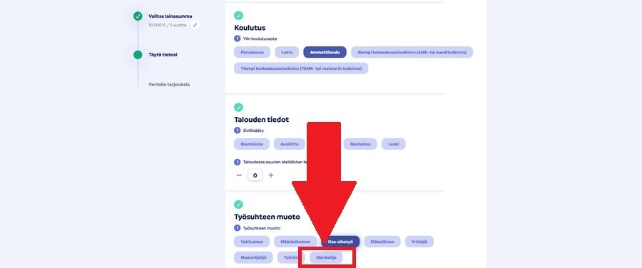 lainaa opiskelijalle heti