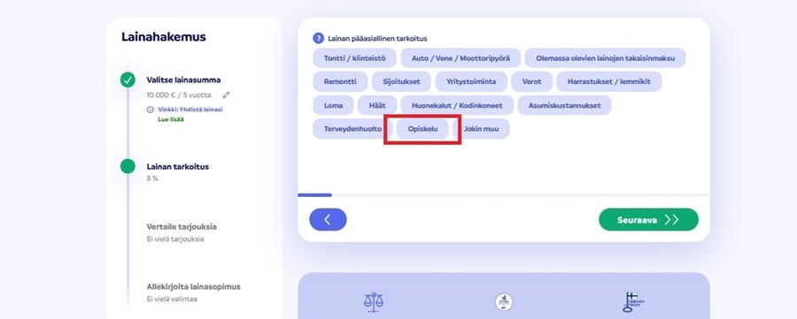 lainahakemus lainaa opiskeluun netistä
