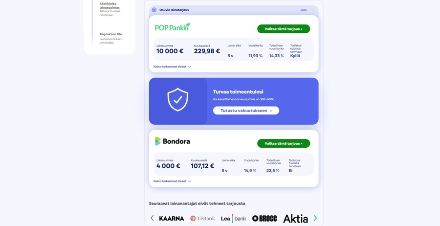 lainatarjoukset