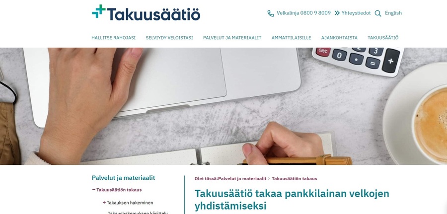 Takuusäätiön takaus järjestelylainalle