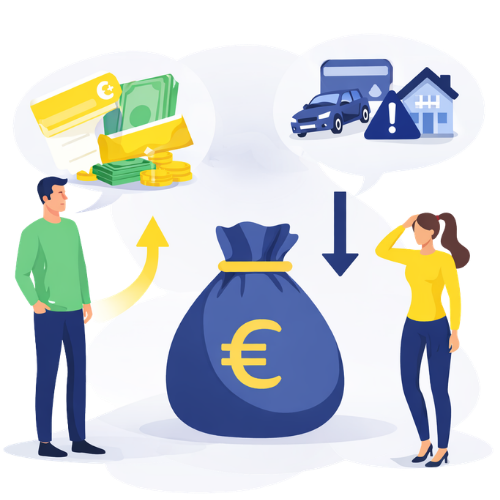 tulot ja menot lainaa varten