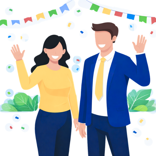 tyytyväisiä asiakkaita