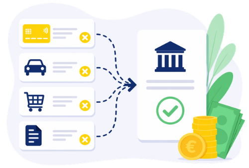usean lainan yhdistäminen