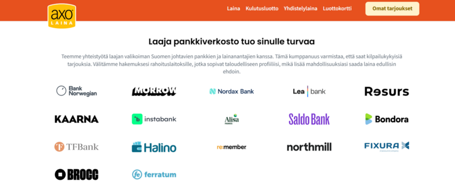 axolaina yhteistyökumppanit