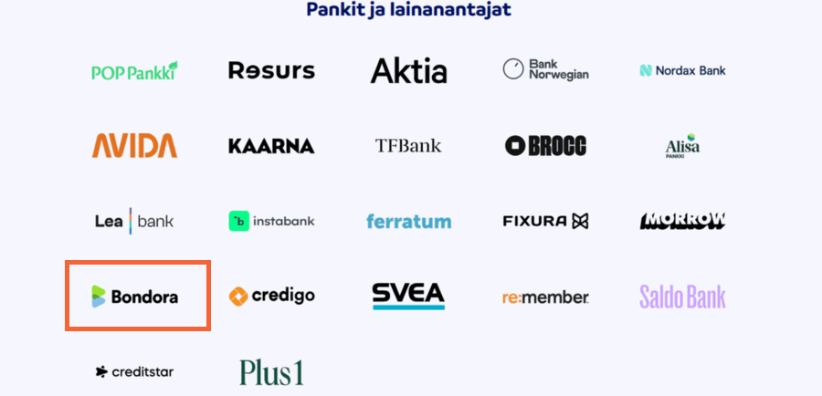 Bondora Sortterin yhteistyökumppani