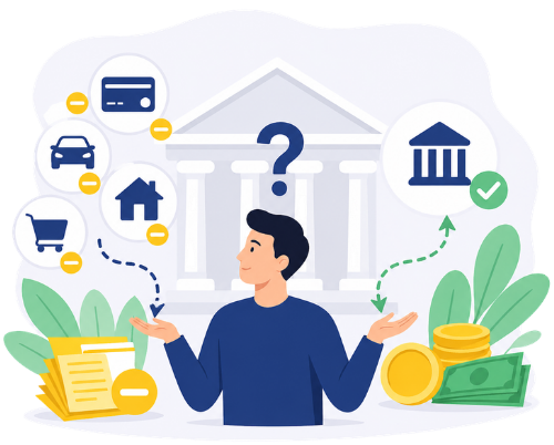 lainaa velkojen maksamiseen